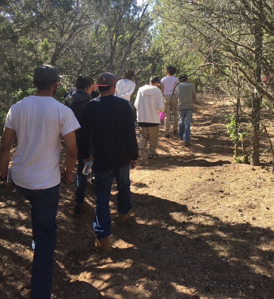 The !YouthWorks¡ Youth Conservation Corps identifies threes for thinning.