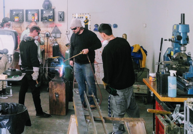 ¡YouthWorks! students learn welding techniques at MAKE Santa Fe.